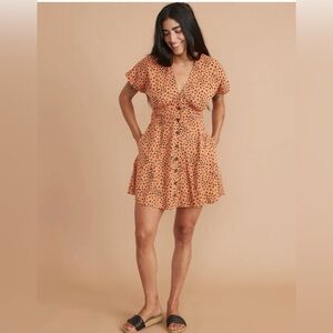 Marine Layer Mini Dress in Abstract Cheetah Print
